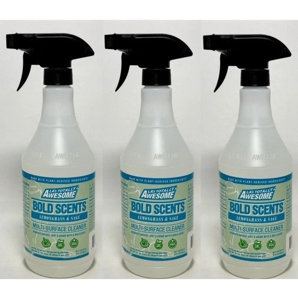 3 PACK- LA's Totally Awesome Plant-Based Cleaner Removes Grease & Grime 24 Oz